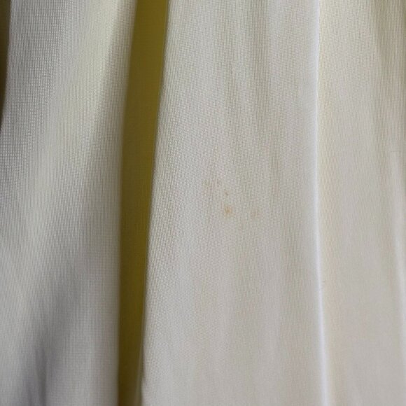 Vintage Nylon Nightgown Ruffled Collar Small Yellow Floral Embroidery Maxi - Picture 9 of 10